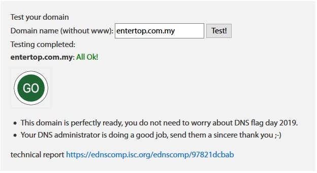 DNS Server not complaint